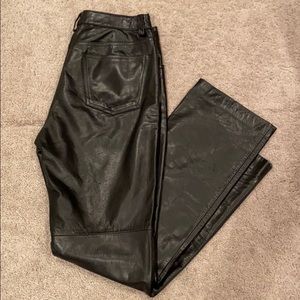Gap leather boot cut pants